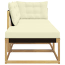 vidaXL Sarokkanapé egységek párnával Fehér 241,5 x 83 x 73 cm