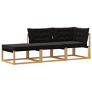 vidaXL Sarokkanapé egységek párnával Fehér 241,5 x 83 x 73 cm