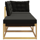 vidaXL Sarokkanapé egységek párnával Fehér 241,5 x 83 x 73 cm