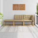 vidaXL Sarokkanapé egységek párnával Fehér 241,5 x 83 x 73 cm