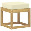 vidaXL Kültéri Szék Pad párnával Fehér 43 x 43 x 45 cm Tömör Akácfa