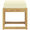 vidaXL Kültéri Szék Pad párnával Fehér 43 x 43 x 45 cm Tömör Akácfa