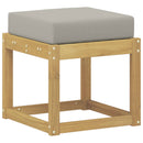 vidaXL Kültéri Szék Pad párnával Fehér 43 x 43 x 45 cm Tömör Akácfa