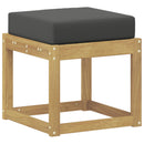 vidaXL Kültéri Szék Pad párnával Fehér 43 x 43 x 45 cm Tömör Akácfa