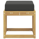 vidaXL Kültéri Szék Pad párnával Fehér 43 x 43 x 45 cm Tömör Akácfa