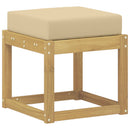 vidaXL Kültéri Szék Pad párnával Fehér 43 x 43 x 45 cm Tömör Akácfa