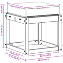 vidaXL Kültéri Szék Pad párnával Fehér 43 x 43 x 45 cm Tömör Akácfa