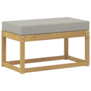 vidaXL Kültéri Szék Pad párnával Fehér 80 x 43 x 45 cm Tömör Akácfa