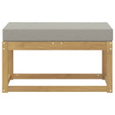 vidaXL Kültéri Szék Pad párnával Fehér 80 x 43 x 45 cm Tömör Akácfa