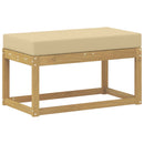vidaXL Kültéri Szék Pad párnával Fehér 80 x 43 x 45 cm Tömör Akácfa