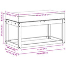 vidaXL Kültéri Szék Pad párnával Fehér 80 x 43 x 45 cm Tömör Akácfa
