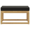 vidaXL Kültéri Szék Pad párnával Fehér 80 x 43 x 45 cm Tömör Akácfa
