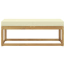 vidaXL Kültéri Szék Pad párnával Fehér 115 x 43 x 45 cm Tömör Akácfa