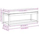 vidaXL Kültéri Szék Pad párnával Fehér 115 x 43 x 45 cm Tömör Akácfa