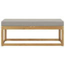 vidaXL Kültéri Szék Pad párnával Fehér 115 x 43 x 45 cm Tömör Akácfa