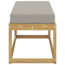 vidaXL Kültéri Szék Pad párnával Fehér 115 x 43 x 45 cm Tömör Akácfa