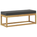 vidaXL Kültéri Szék Pad párnával Fehér 115 x 43 x 45 cm Tömör Akácfa