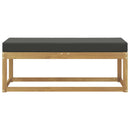 vidaXL Kültéri Szék Pad párnával Fehér 115 x 43 x 45 cm Tömör Akácfa