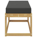 vidaXL Kültéri Szék Pad párnával Fehér 115 x 43 x 45 cm Tömör Akácfa