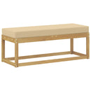 vidaXL Kültéri Szék Pad párnával Fehér 115 x 43 x 45 cm Tömör Akácfa