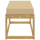 vidaXL Kültéri Szék Pad párnával Fehér 115 x 43 x 45 cm Tömör Akácfa