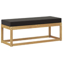 vidaXL Kültéri Szék Pad párnával Fehér 115 x 43 x 45 cm Tömör Akácfa