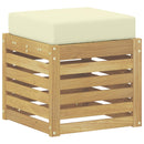 vidaXL Kültéri Szék Pad párnával Fehér 43 x 43 x 45 cm Tömör Akácfa