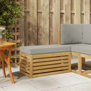vidaXL Kültéri Szék Pad párnával Fehér 80 x 43 x 45 cm Tömör Akácfa