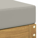 vidaXL Kültéri Szék Pad párnával Fehér 115 x 43 x 45 cm Tömör Akácfa
