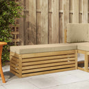 vidaXL Kültéri Szék Pad párnával Fehér 115 x 43 x 45 cm Tömör Akácfa