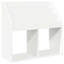 vidaXL Gyerek Könyvespolc tárolóval Fehér 72,5 x 29,5 x 69 cm Faanyag