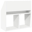 vidaXL Gyerek Könyvespolc tárolóval Fehér 72,5 x 29,5 x 69 cm Faanyag
