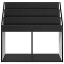 vidaXL Gyerek Könyvespolc tárolóval Fekete 72,5 x 29,5 x 69 cm Faanyag