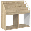 vidaXL Gyerek Könyvespolc Sonoma tölgy 72,5 x 29,5 x 69 cm Faanyag