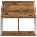vidaXL Gyerek Könyvespolc Öreg fa 72,5 x 29,5 x 69 cm Faanyag