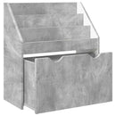 vidaXL Gyerek Könyvespolc Beton Szürke 60 x 29,5 x 69 cm Faanyag