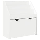 vidaXL Gyerek Könyvespolc Magas Fényű Fehér 60 x 29,5 x 69 cm Faanyag