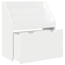 vidaXL Gyerek Könyvespolc Magas Fényű Fehér 60 x 29,5 x 69 cm Faanyag
