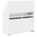 vidaXL Gyerek Könyvespolc Magas Fényű Fehér 60 x 29,5 x 69 cm Faanyag