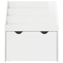 vidaXL Gyerek Könyvespolc Magas Fényű Fehér 60 x 29,5 x 69 cm Faanyag