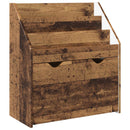 vidaXL Gyerek Könyvespolc fiókkal Öreg fa 60 x 29,5 x 69 cm Faanyag