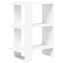 vidaXL Könyvespolc 2 szintes 52 x 25 x 71,5 cm Szerelt Fa Fehér