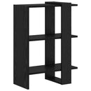 vidaXL Könyvespolc Fekete tölgy 52 x 25 x 71,5 cm Faanyag