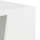 vidaXL Oldalsó polc Magas Fényű Fehér 33 x 32 x 70,5 cm Faanyag