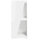 vidaXL Oldalsó polc Magas Fényű Fehér 33 x 32 x 70,5 cm Faanyag