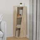 vidaXL Oldalsó polc Sonoma tölgy 33 x 32 x 100,5 cm Faanyag