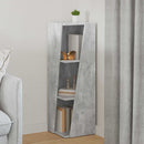 vidaXL Oldalsó polc Beton Szürke 33 x 32 x 100,5 cm Faanyag