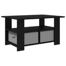 vidaXL Dohányzóasztal fiókkal Fekete tölgy 77 x 55 x 42 cm Faanyag