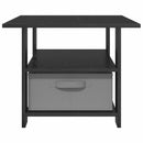 vidaXL Dohányzóasztal fiókkal Fekete tölgy 77 x 55 x 42 cm Faanyag