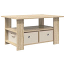 vidaXL Dohányzóasztal fiókkal Sonoma tölgy 77 x 55 x 42 cm Faanyag